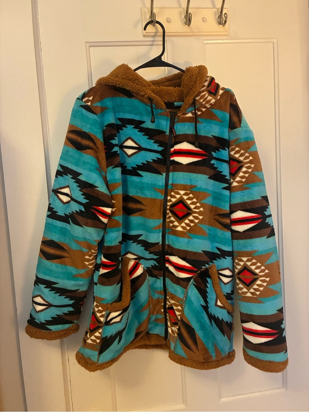 Trail Crest Aztec fleece hoodie